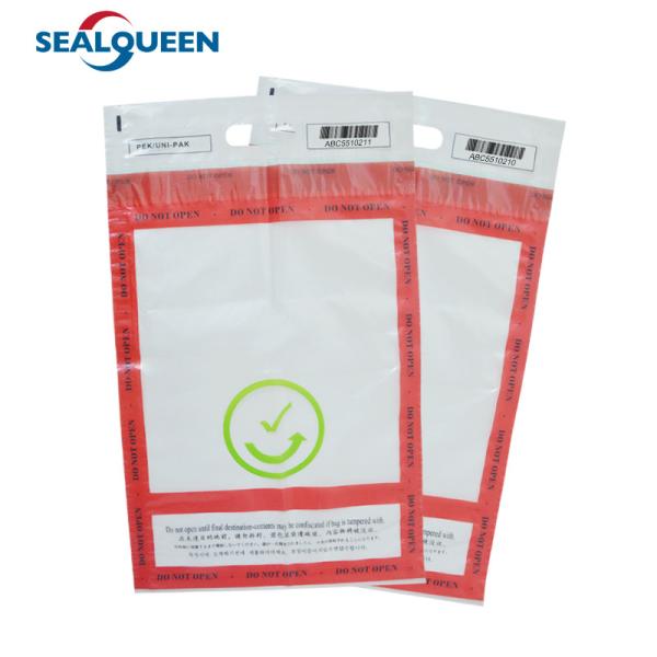 Quality Custom Printed Security Tamper Evident Plastic Bag Self Adhesive Sealing wholesale