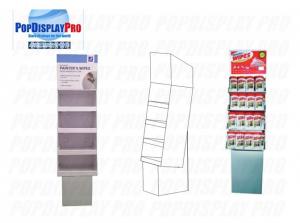 Cheap Temporary Card Cardboard Floor Displays 140gsm Disinfectant Wipes for sale