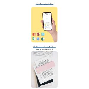 Portable Mini A4 Thermal Printer No Ink Printing for Phone PC Tattoo Transfer