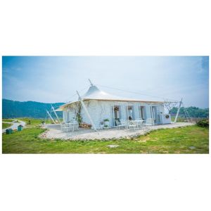 Outdoor Permanent Glamping Tents High Toughness Durable Aging Resistance
