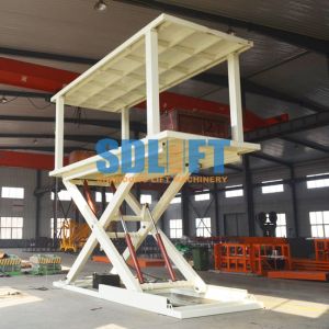 Cheap 3T 3m Hydraulic Scissor Type 2 Car Parking Lift form Basement to Ground Level for sale