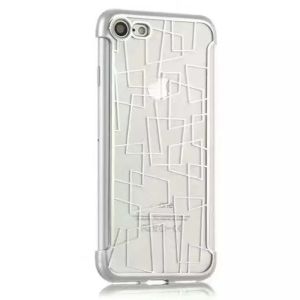 Soft Plating TPU Irregular Lines Back Cover Cell Phone Case For iPhone 7 6s Plus
