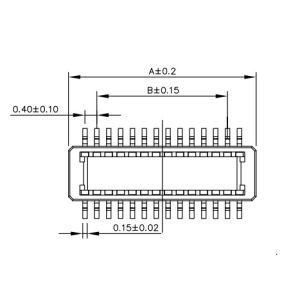 Male High Speed Board To Board Pcb Connectors 0.4mm Pitch Height 1.5mm