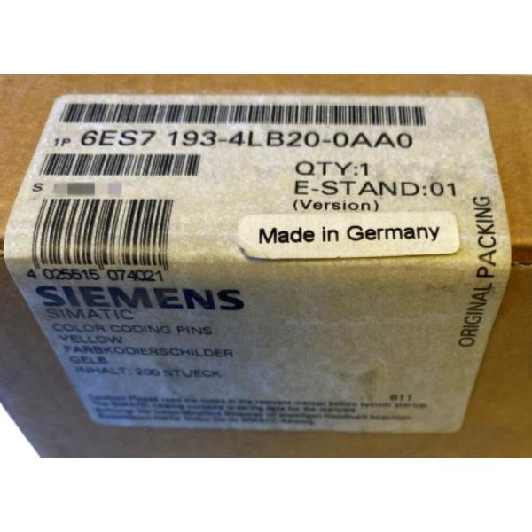 Quality SIEMENS 6ES7193-4LB20-0AA0 200 COLOR CODING PLATES FOR TERMINAL MODULES OF THE ET 200S AND ET 200S COMPACT IN COLOR YELLOW wholesale