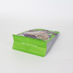 Custom design Print Flat Bottom Pouch With Easy Tear Zipper Stand up Bag For