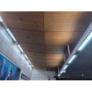 China 16/16/8mm Ceiling Wooden Oak Veneer Perforated Acoustic Panel Timber Soundproof Board on sale