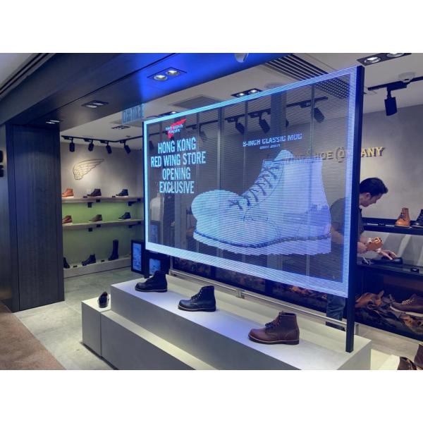 Quality P3.91-7.82mm Full Color Transparent LED Screen For Glass Curtain Walls wholesale