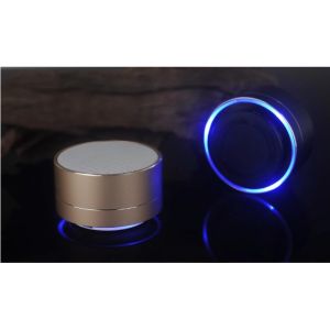 2018 New products A10 mini bluetooth ibastek 3W speaker with colorful LED FM