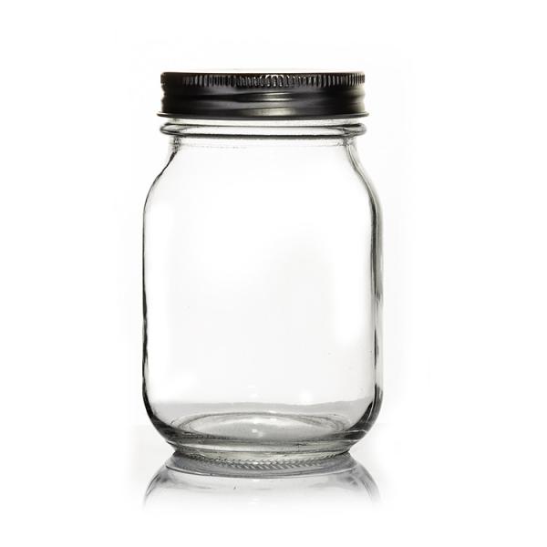 Quality Wholesale Jar Food Storage Canister Transparent Borosilicate Glass With Metal Cover wholesale