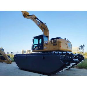 Cuctomized Amphibious Swamp Buggy Excavator Floating Pontoon Q355b Customized