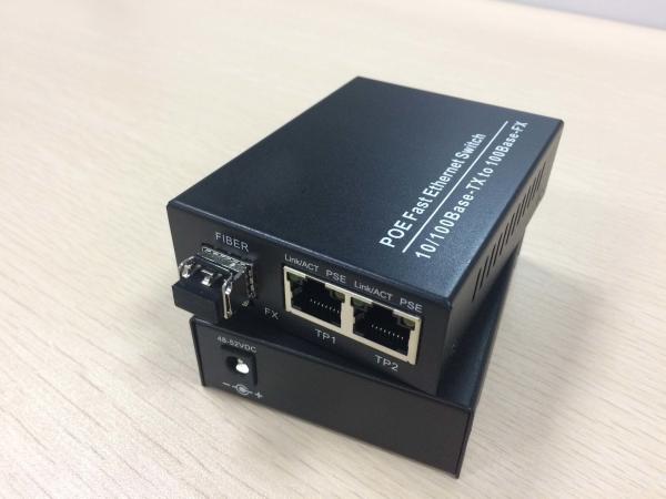 100M FX to 2 ports 10/100M TX Poe Ethernet Switch with SFP fiber port or SC