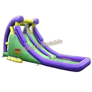 Cheap Plato 0.55 Mm PVC Tarpaulin Adults / Kids Outdoor Water Slide With Pool for sale