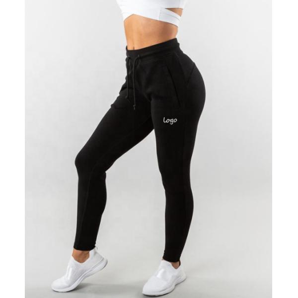 Quality Sweat Wicking Black Breathable Jogger Pants Womens High Waisted Joggers wholesale