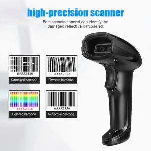 YHD-1100C 1D CCD Barcode Scanner With USB Connection Wired Handheld