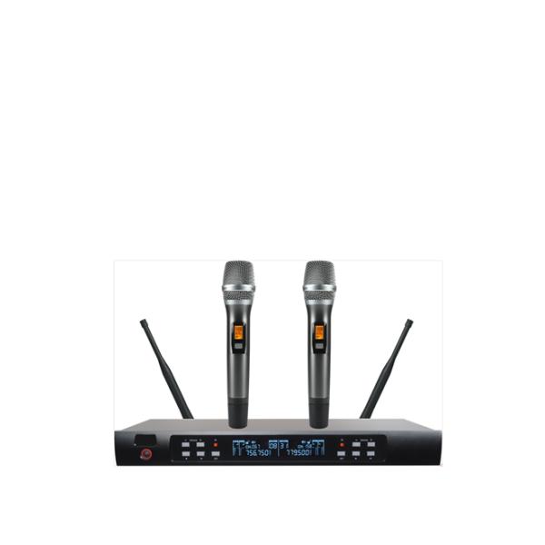 250KHz LCD Screen 690MH KTV Wireless Microphone System