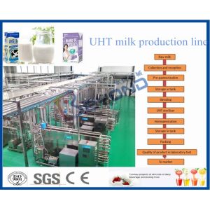 PLC UHT Milk Processing Line For High Temperature Pasteurized Soy Milk / Organic