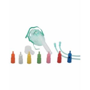 Disposable 24% Venturi Breathing Oxygen Mask 7 Diluters Adjustable