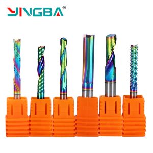 YINGBA Custom Solid Carbide Two-Flute Spiral Cutter Bit for CNC Router 8mm and