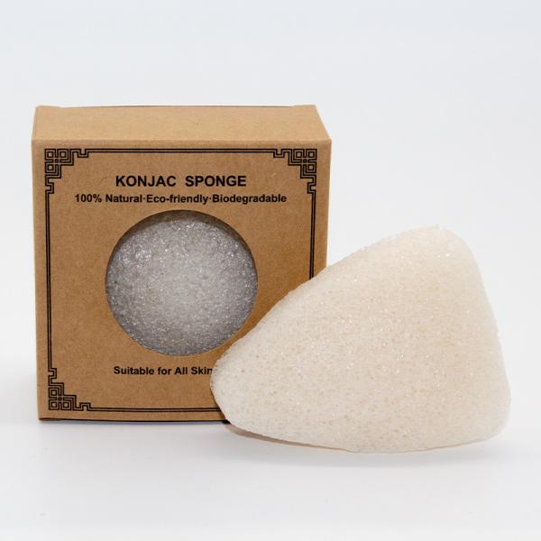 Quality MSDS REACH white Triangle Face Konjac Sponge For Whiteheads wholesale