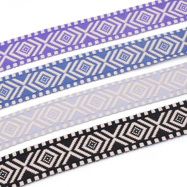 Quality KJ20037 Thick Pattern 4cm Jacquard Ribbon Trim wholesale