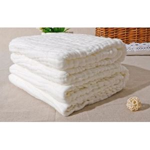 8 layer medical washable gauze bath towel baby blanket 110x115cm white color