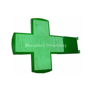20mm Pixel Pitch LED Pharmacy Cross Display Single Color with Epistar , 2500dots