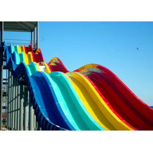 Rainbow Colorful Big Water Slides Elegant Design And Novel Appearance
