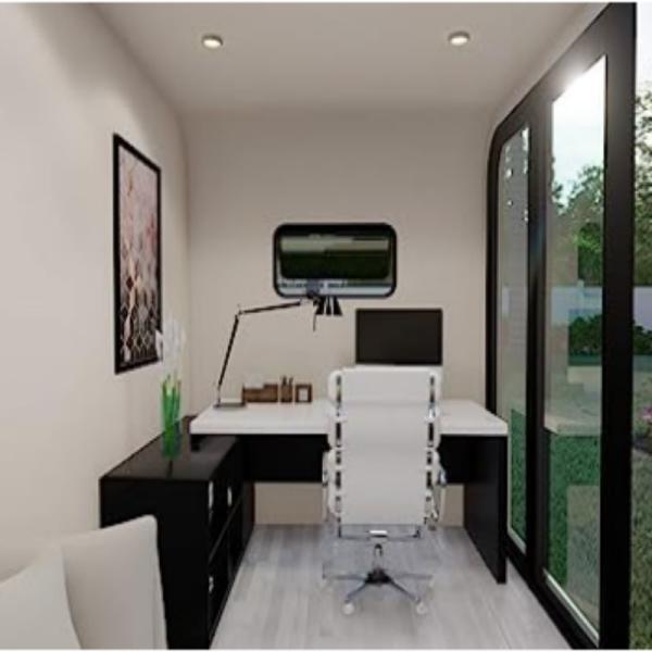 Quality Portable 20ft Container Office in Apple Home Pod Shape with Galvanized Steel Frame wholesale