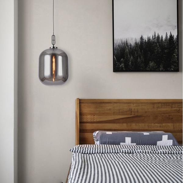 Glass industrial style bar chandelier living room bedroom study wax gourd Chandelier(WH-GP-91)