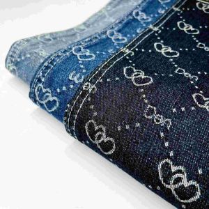 Printed Bulk Denim Material Heavy Weight 11 Oz Denim Fabric