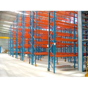 Industrial Warehouse Pallet Racking Adjustable Vna Metal Steel Blue Frame Pallet