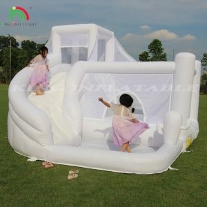Bouncer Slide Combo Inflatable Bouncy House Castle With Slide and Pool Jumping