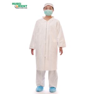 OEM Medical Disposable 35gsm PP Lab Coat For Hospital