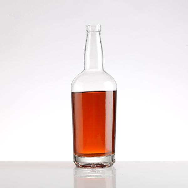 Quality High Weight Square Clear Glass Bottle For Vodka Whiskey Rum Gin 250ml 500ml wholesale