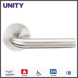 Stainless Steel Fire Door Lever Handle EN1906 and EN1634 Satin Finish