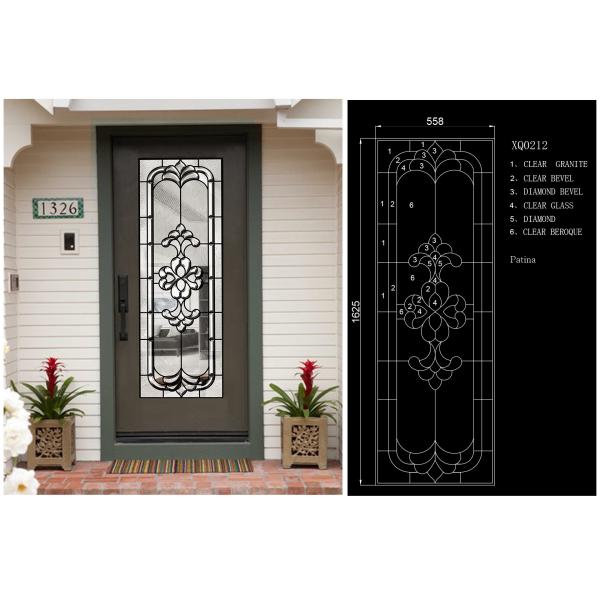 Quality Visual Texture Decorative Bathroom Window Glass , Custom Glass Window Panels Obscurity wholesale