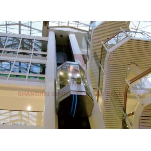 Panoramic Sightseeing Passenger Elevator With Center Opening Door 1600kg