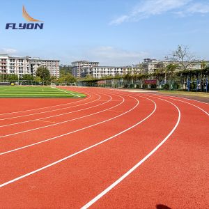 Full Pour System Athletic Running Tracks Polyurethane Surface With Textured