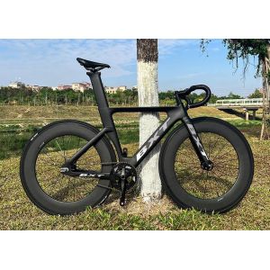 Fixed Gear Aero Shaping Carbon Road Bike Racing Track Complete Bicycle 700C