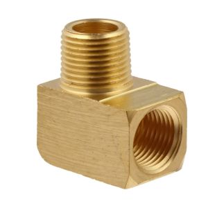 Extruded 3/8 NPTF Female X 3/8 NPTF Male Brass Elbow 90 Degree