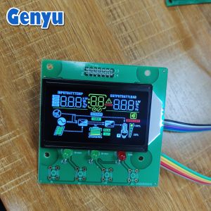 Customized VA Black LCD Screen Color Icons 11 Segment Display Modules with White
