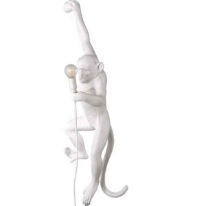 Monkey Lamp Wall Resin Black White Gold Right Left Side Monkey Wall Light (WH-VR