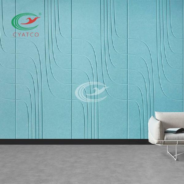 Recycled Carved Felt Acoustic PET Panels Soundproof Non Allergenic