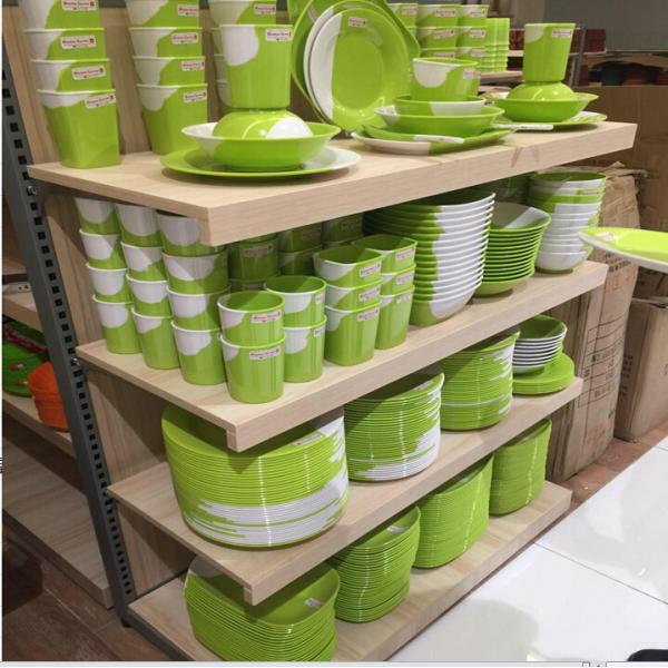 Supermarket Steel Wood Supermarket Shelf Customization 1 Or 2 Sided