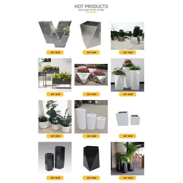 SGS Certificate Galvanized SS304 Garden Metal Flower Pots