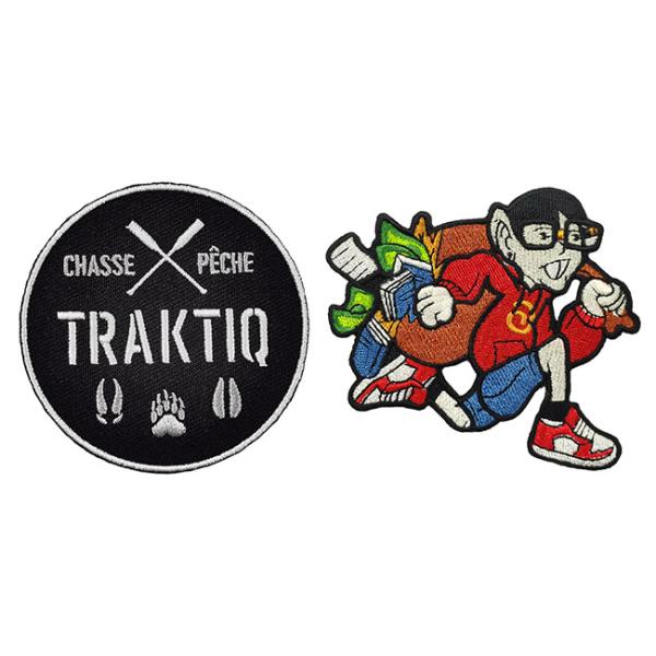 Wholesale Custom Washable Decorative Iron On Patches Merrow Border For Jeans