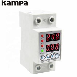 63A 110V 230V Din rail adjustable over under voltage protective device protector