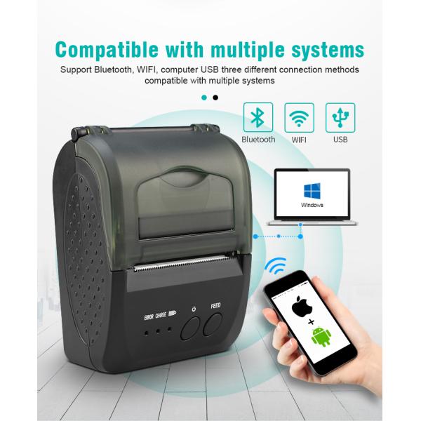 Mobile Mini Bluetooth Thermal Printer 58mm Ticket Receipt Barcode Printing