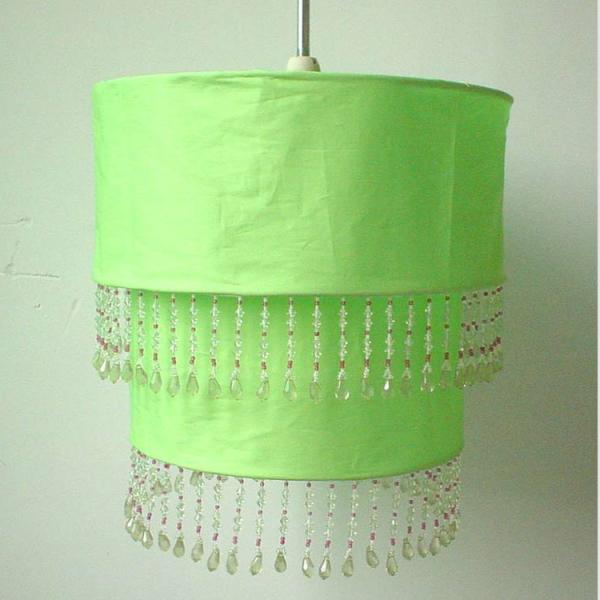 Quality 200*350MM Easy Fit Pendant Shade 2 Layer Collapsible Beaded wholesale