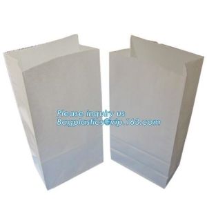 Cheap wholesale bread paper bag for customer blank paper bag,greaseproof printed bakery bread packaging plastic paper bags wit for sale